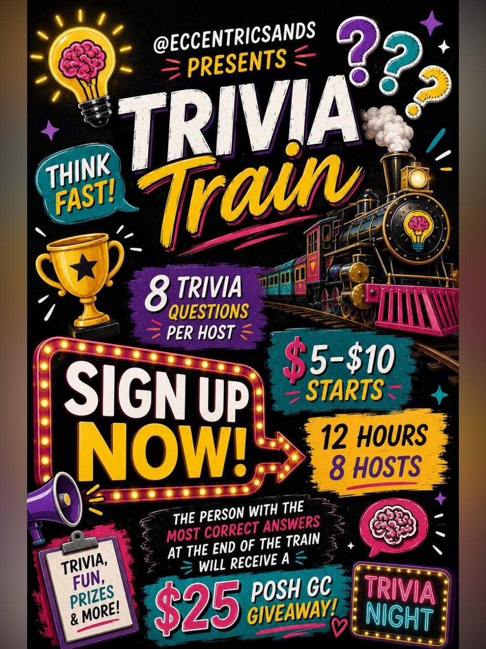 SIGN UP! Trivia Train Event Signup